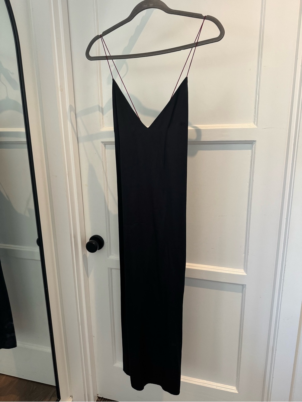 rag & bone Black Slip Maxi Dress with Thin Straps